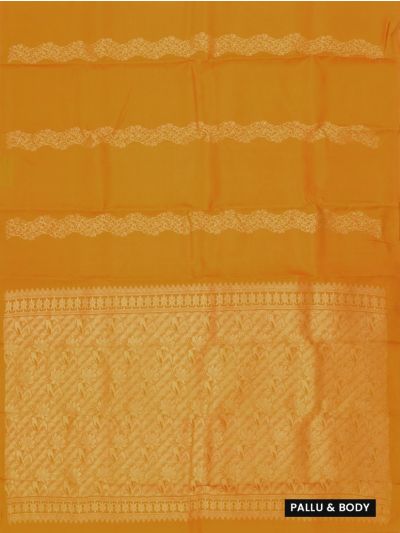 Gracecharm Art Soft Silk Scroll Bands with Lotus Zari Pallu Saree