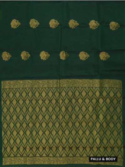 Gracecharm Art Soft Silk Floral Butta with Diamond Zari Pallu Saree
