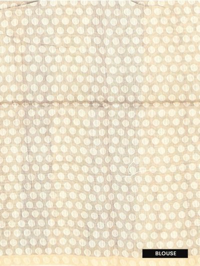 GraceCharm Semi Jute Geometric Half Circle with Abstract Striped Pallu Saree