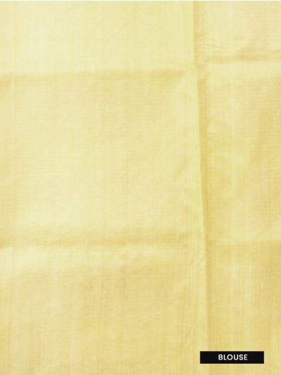 BlossomEase Pure Banarasi Silk Leaf Motif Stripes Patterns Saree