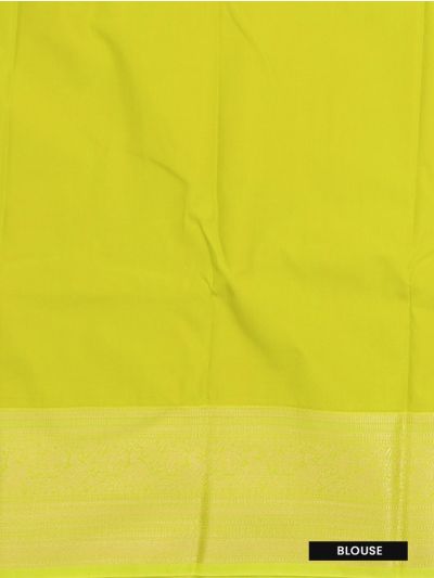 GraceCharm Art Silk Rani Pink Striped Butta with Lime Green Contrast Pallu Saree
