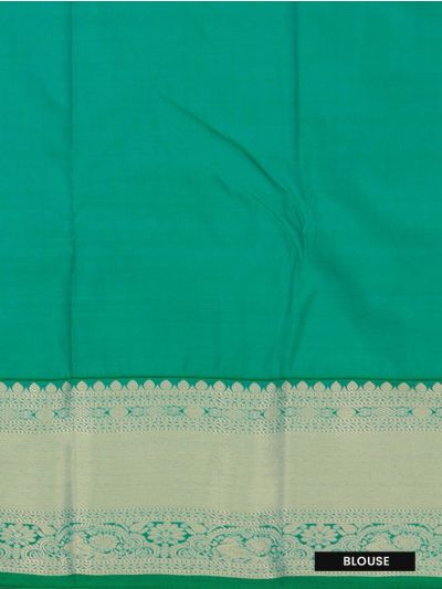 GraceCharm Art Silk Mango Yellow Butta with Medallion Pallu Saree