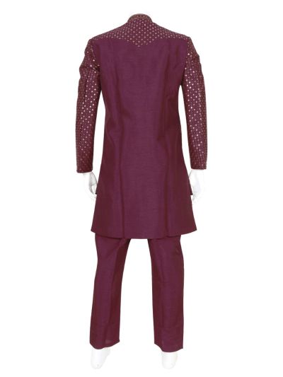Graceful Essence Men's Cotton Embroidered with Jamiki Work Ethnic Kurta Set
