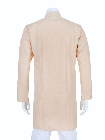 Graceful Essence Men’s Elegant Plain Kadhi Cotton Kurta