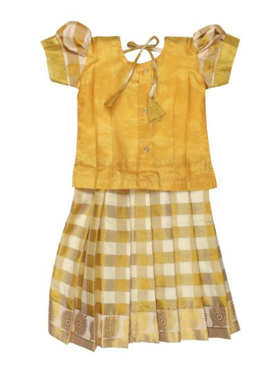 Charming Girls Readymade Stone Work Art Silk Pattu Pavadai Set