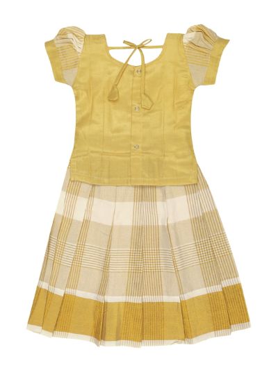 Charming Girls Readymade Stone Work Art Silk Pattu Pavadai Set