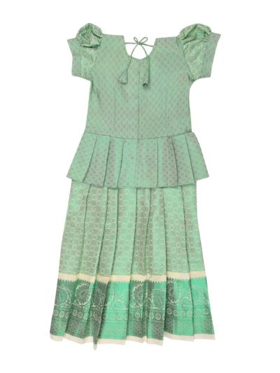Charming Girls Readymade Stone Work Art Silk Pattu Pavadai Set