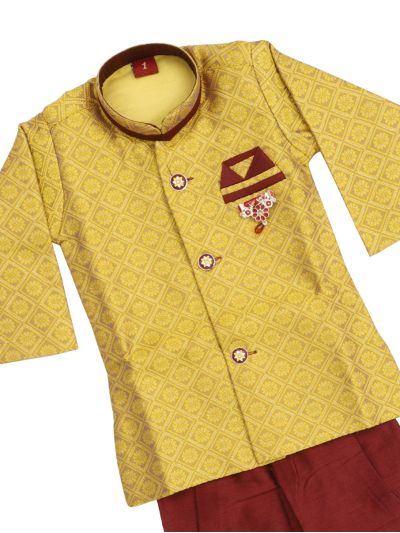 EliteCharm Boys Premium Embroidered Readymade Sherwani Set