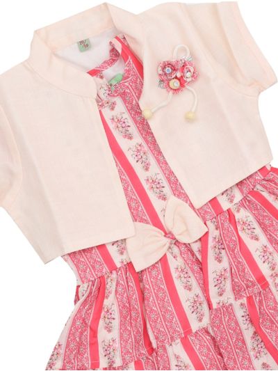 Graceful Essence Cotton Girls Fancy Readymade Western Frock