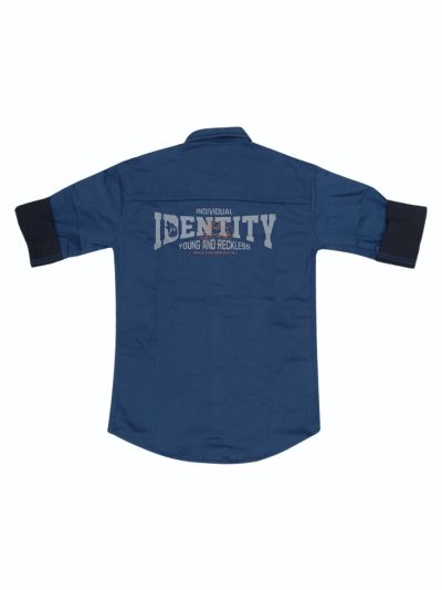 Gracecharm Boys Denim Casual Full Sleeve Shirt