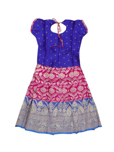 Charming Girls Readymade Art Banarasi Pattu Pavadai Set