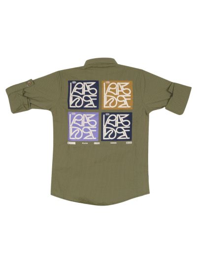 Gracecharm Boys Popcorn Casual Full Sleeve Shirt
