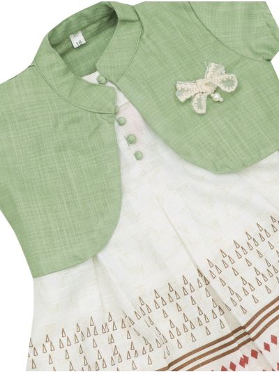 Graceful Essence Cotton Mix Readymade Girls Frock