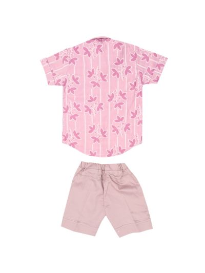 Graceful Essence Boys Trendy Cotton Printed Shirt and Shorts Set