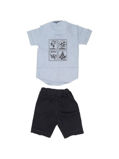 Graceful Essence Boys Trendy Cotton Shirt and Shorts Set