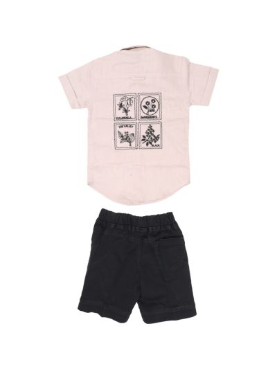 Graceful Essence Boys Trendy Cotton Shirt and Shorts Set