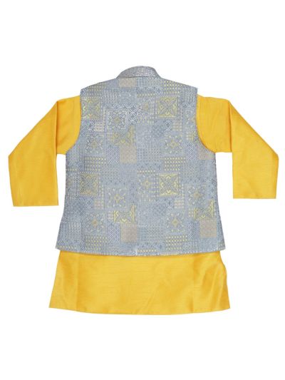 Graceful Essence Readymade Kurta Set with Waistcoat for Baby Boy