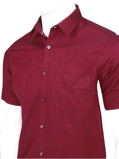Vitomine Men’s Premium Micro Dobby Half Sleeve Shirt