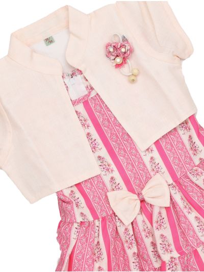 Graceful Essence Cotton Girls Fancy Readymade Western Frock