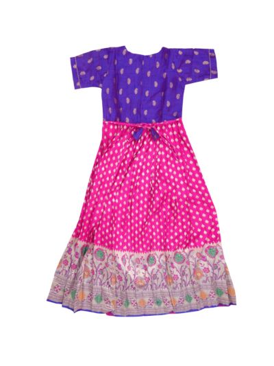Charming Girls Readymade Banarasi Pattu Pavadai Set