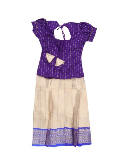 Charming Girls Readymade Art Silk Pattu Pavadai Set