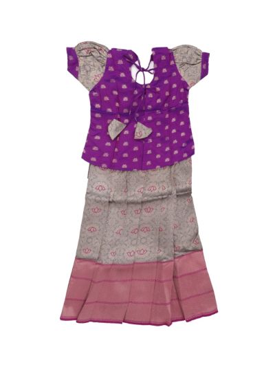 Charming Girls Readymade Tissue Pattu Pavadai Set