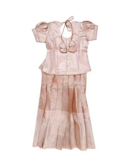 Charming Girls Readymade Tissue Pattu Pavadai Set