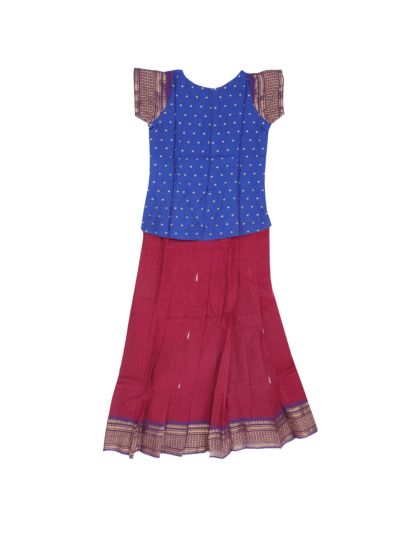 Charming Girls Readymade Art Silk Pattu Pavadai Set