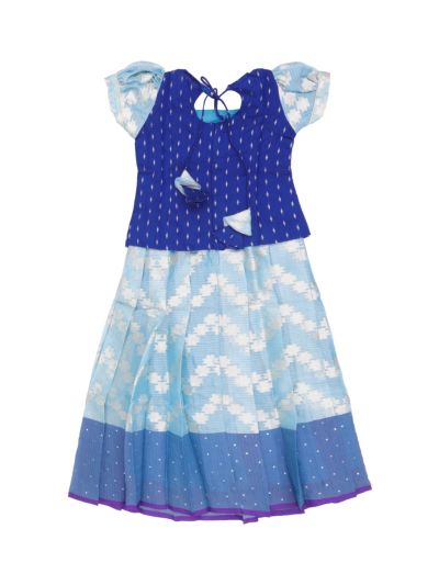 Charming Girls Readymade Art Silk Pattu Pavadai Set
