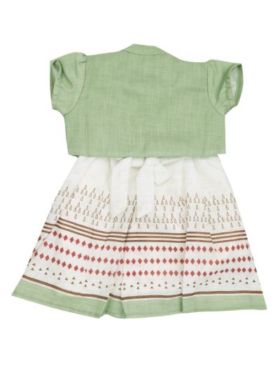 Graceful Essence Cotton Mix Readymade Girls Frock