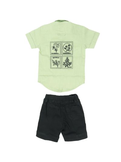 Graceful Essence Boys Trendy Cotton Shirt and Shorts Set