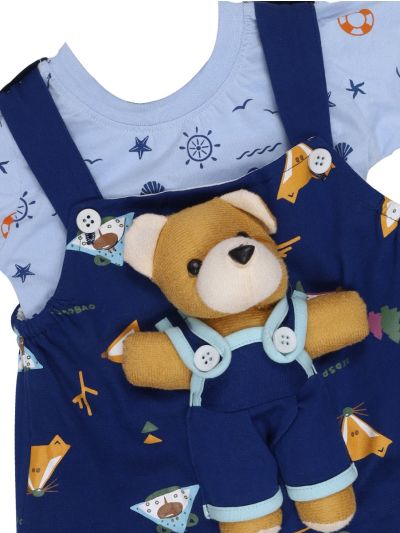 Graceful Essence Readymade Dungaree Set for Baby Boy