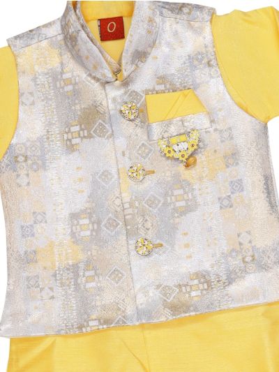 Graceful Essence Readymade Kurta Set with Waistcoat for Baby Boy