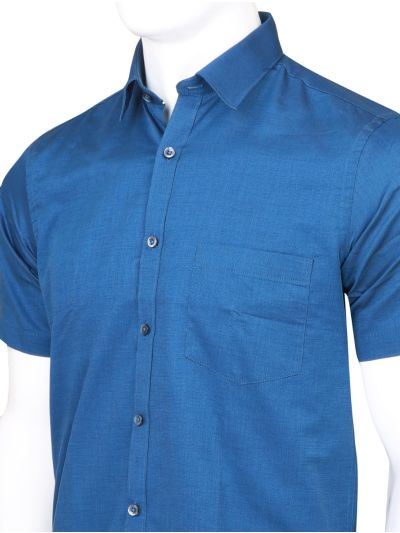 Vitomine Men’s Premium Micro Dobby Half Sleeve Shirt
