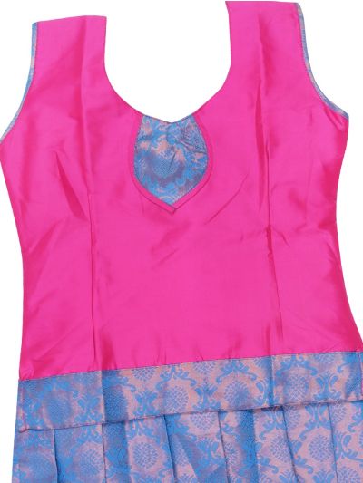 Charming Girls Readymade Art Silk Pattu Pavadai Set