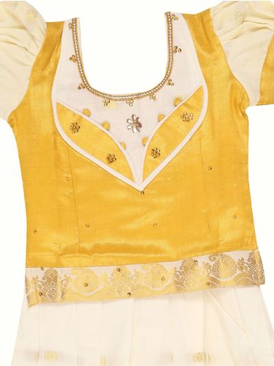 Charming Girls Readymade Stone Work Art Silk Pattu Pavadai Set