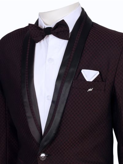 Royal Elegance Boys Premium Rayon Coat Suit with Bow Tie – Stylish Formal Outfit