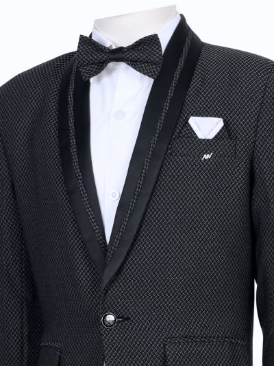 Royal Elegance Boys Premium Rayon Coat Suit with Bow Tie – Stylish Formal Outfit
