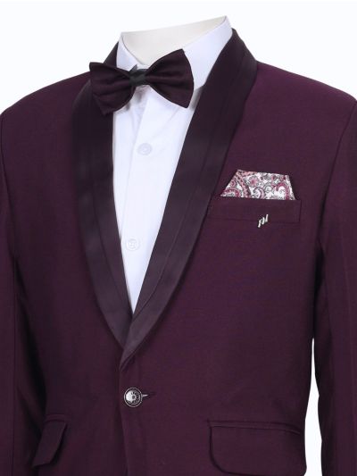 Royal Elegance Boys Premium Rayon Coat Suit with Bow Tie – Stylish Formal Outfit