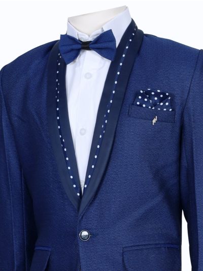 Royal Elegance Boys Premium Rayon Coat Suit with Bow Tie – Stylish Formal Outfit