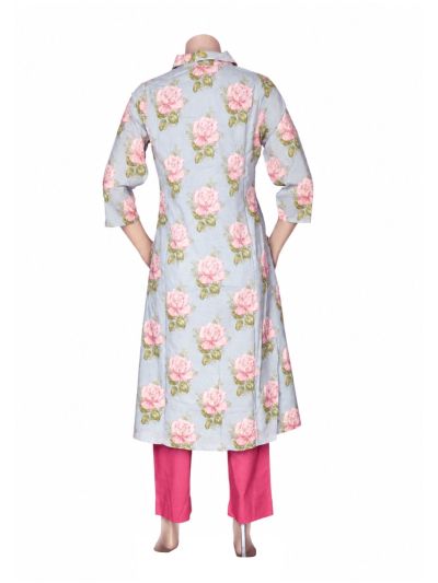 Kanmanie Elegant Floral Printed Kurta Set