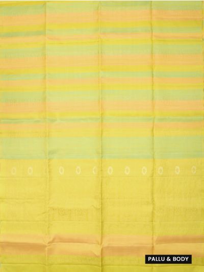 Gracecharm Elegant Pure Soft Silk Striped Design Borderless Saree