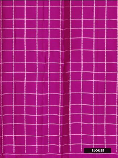 Gracecharm Elegant Pure Soft Silk Checked Butta Design with Borderless Saree
