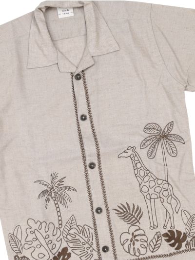 Gracecharm Boys Cotton Casual Full Sleeve Shirt