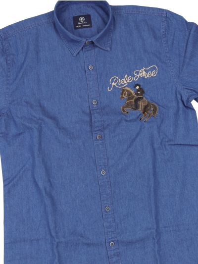 Gracecharm Boys Denim Casual Full Sleeve Shirt