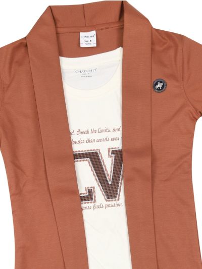 Gracecharm Boys Premium Hosiery Casual Jacket and T-Shirt