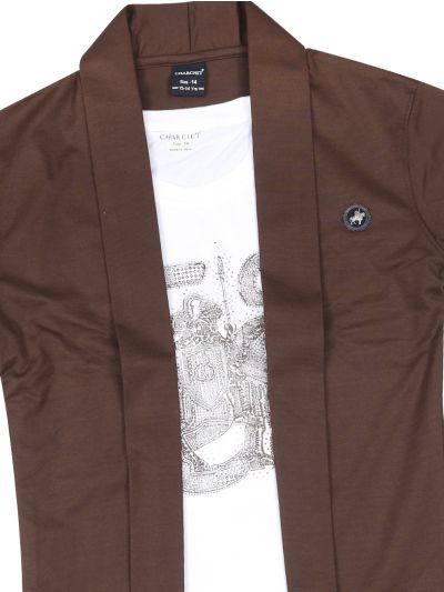 Gracecharm Boys Premium Hosiery Casual Jacket and T-Shirt