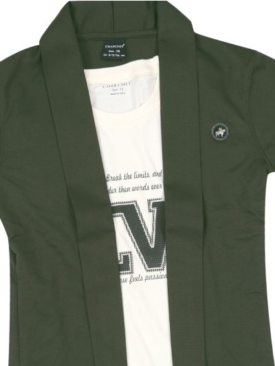 Gracecharm Boys Premium Hosiery Casual Jacket and T-Shirt