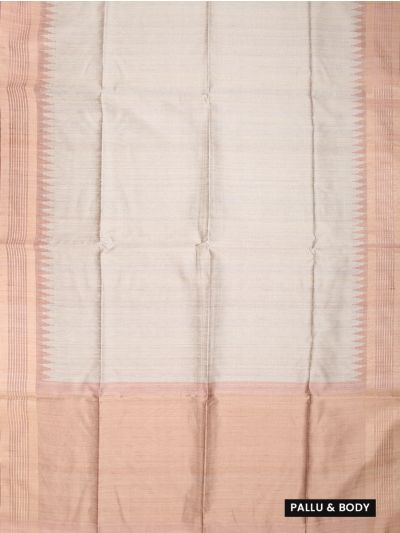 BlossomEase Art Dupion Plain with Contrast Border Saree