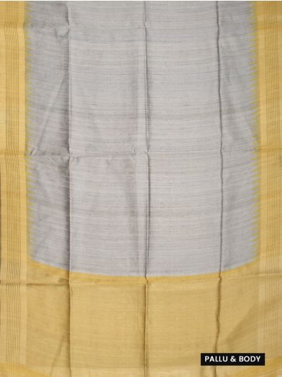 BlossomEase Art Dupion Plain with Contrast Border Saree